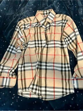 Burberry Classic Plaid Button-Up Shirt Youth 8-9